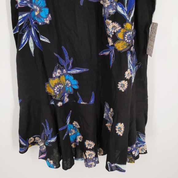 Free People Black Summer Tulum Linen Blend Tunic - Picture 4 of 7